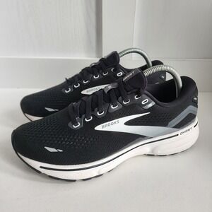 Brooks Ghost 15 Womens Running Shoes Black Pearl White Grey 1203801B012 Size 9